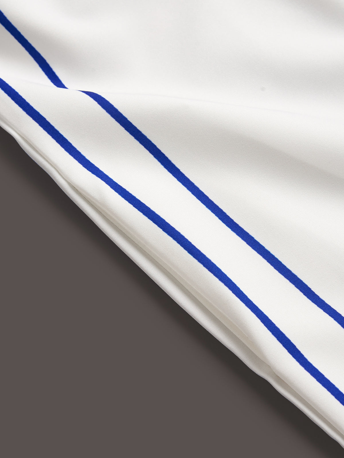 Boys' White Hooded Djellaba with Royal Blue Trim