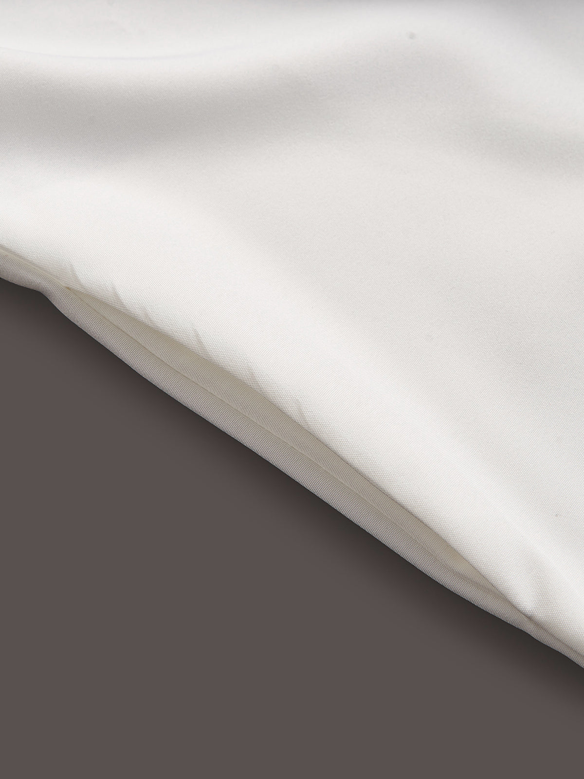 Boys' White Embroidered Thobe with Stand Collar & Pockets