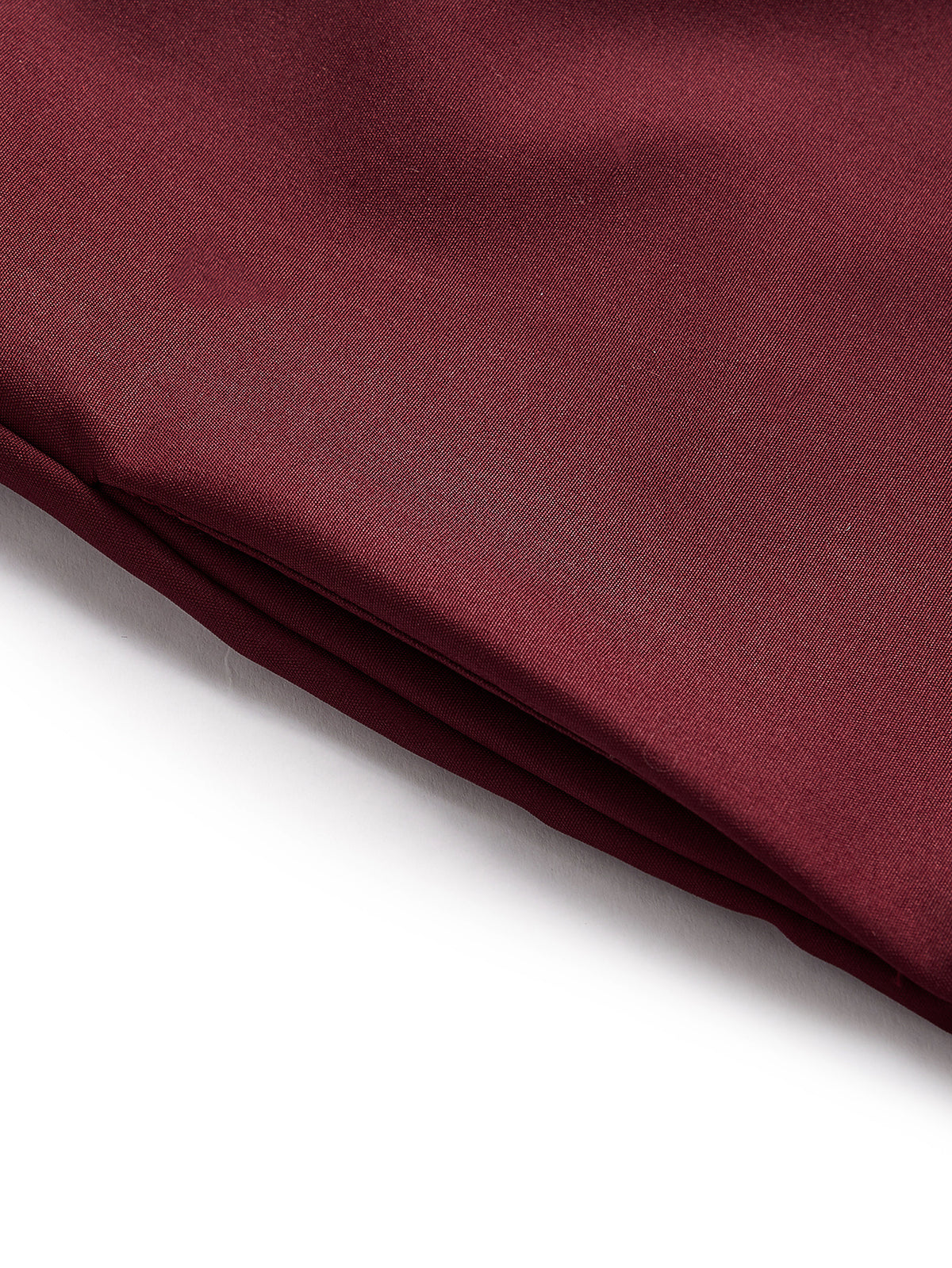 Boys' Burgundy Embroidered Thobe with Stand Collar & Chest Pocket