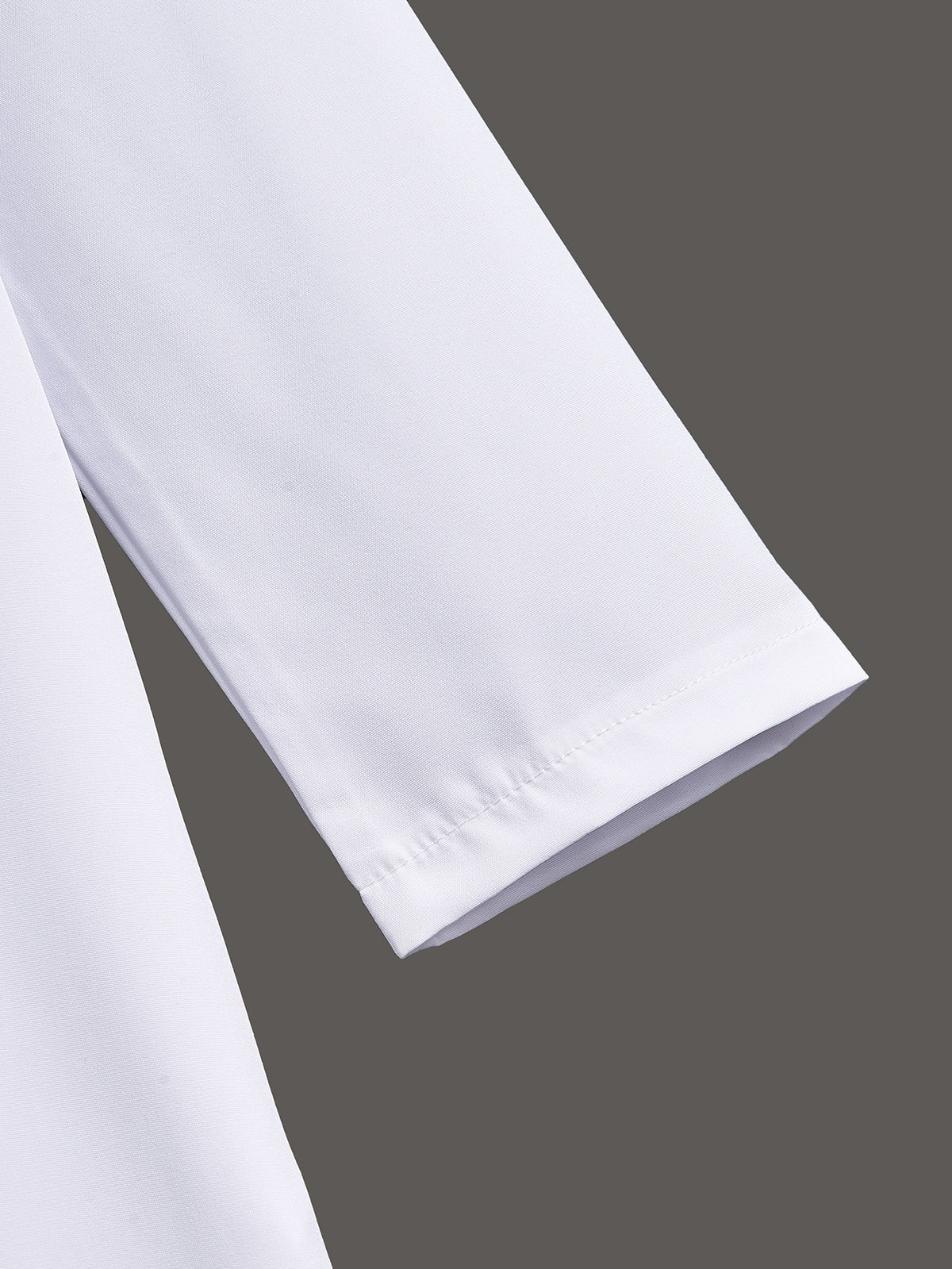 Boys’ Stand-Collar Thobe with Square Button Details & Chest Pocket – Available in White or Black
