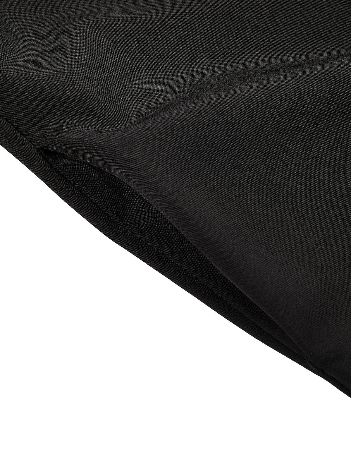 Boys’ Black Thobe with Turn-Down Collar and Gold Embroidered Placket