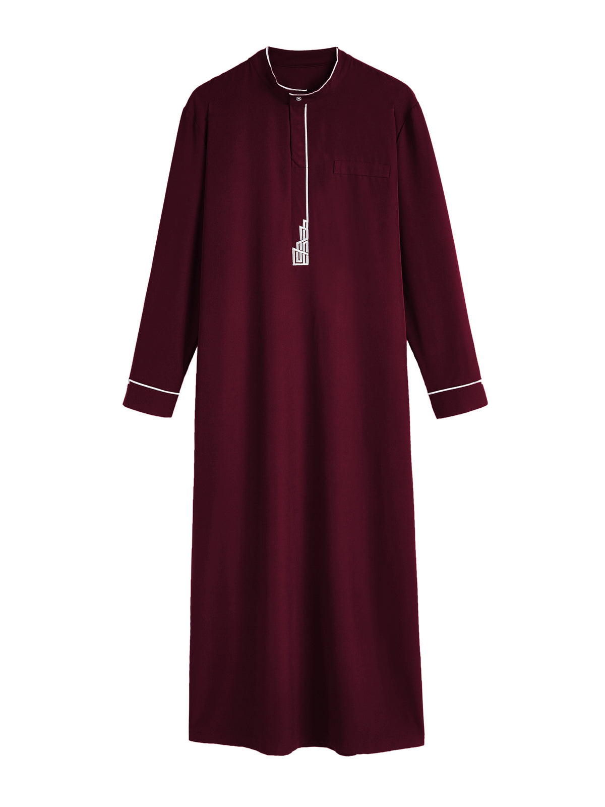Qamis brodé à col montant pour hommes - Deux couleurs disponibles