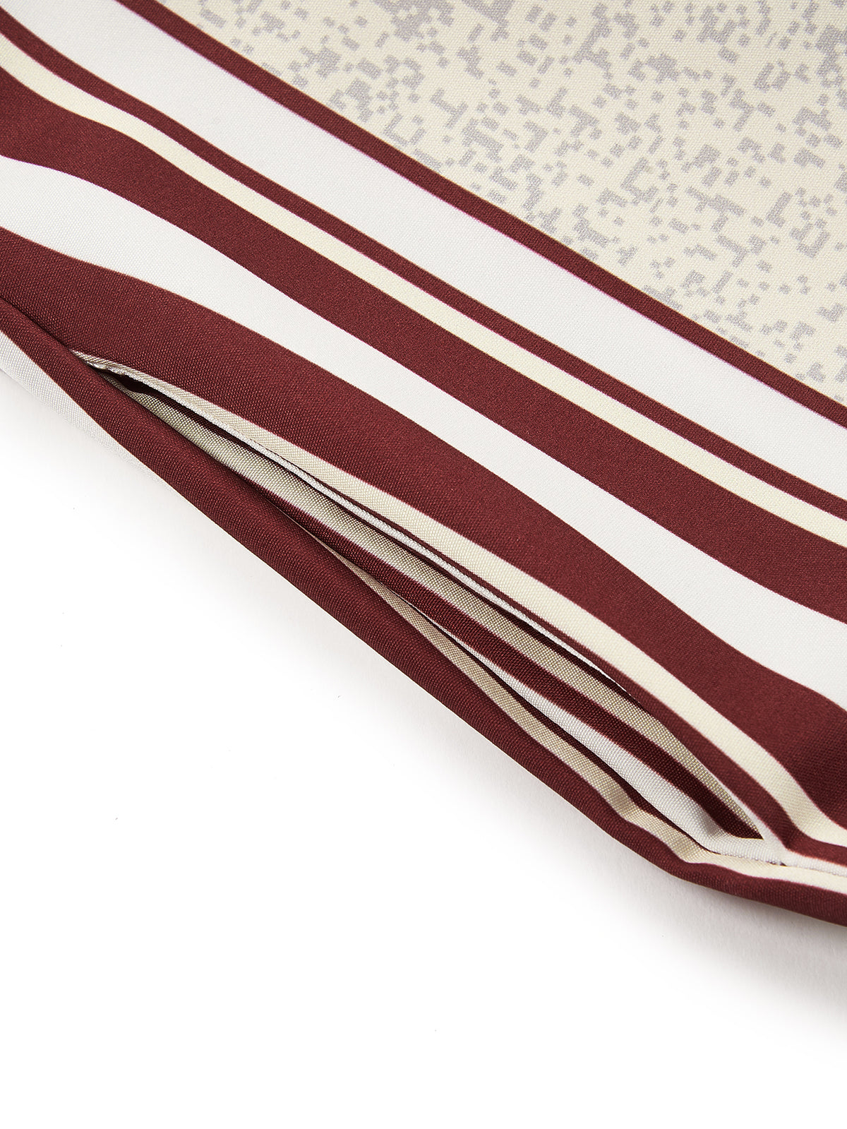 Boys’ Burgundy & Cream Striped Hooded Djellaba – Long Sleeve Robe for Eid & Everyday Wear