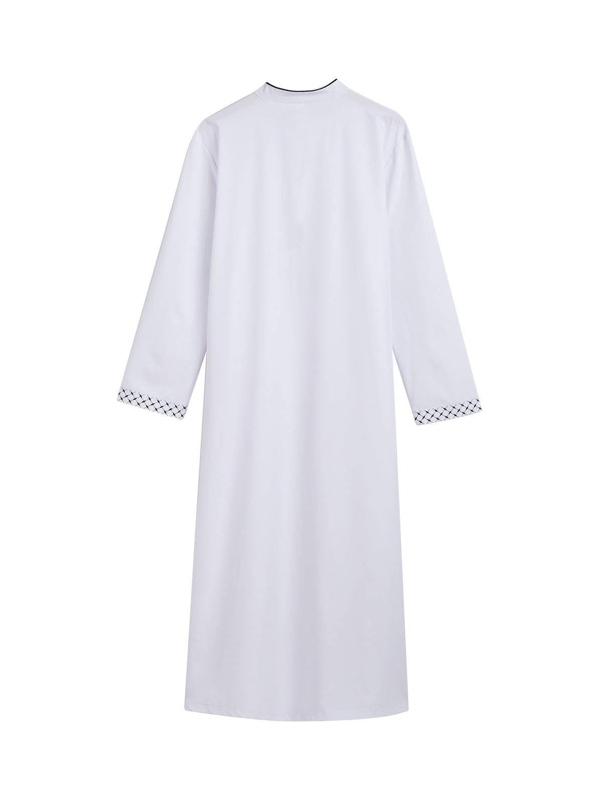 Qamis Brodé Col Droit Homme - 3 Couleurs Disponibles